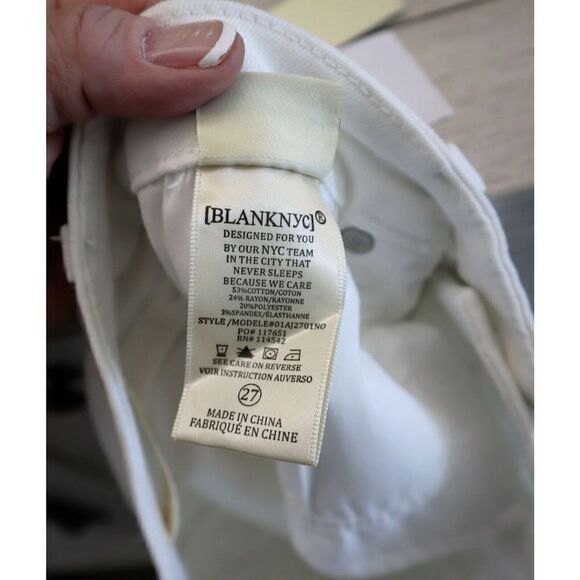 Blank NYC Women's Sz 27 White The Hoyt High-Rise Mini Flare Denim Jeans $98 - Picture 12 of 14